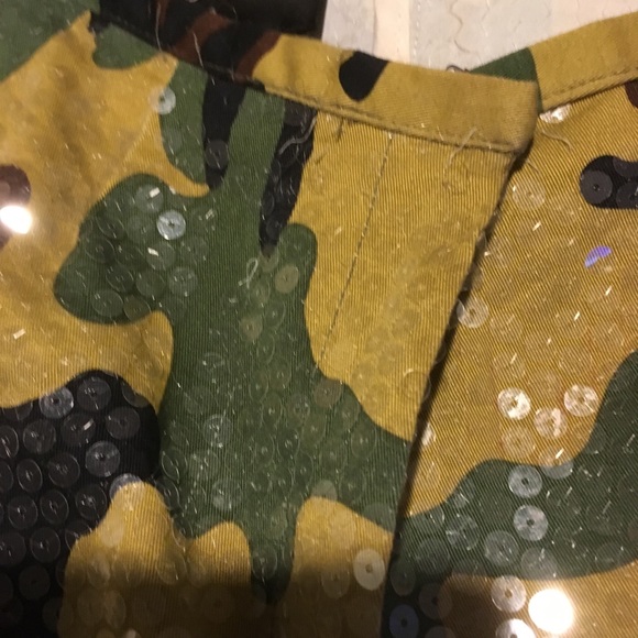 COPY - Camo silk pants with clear sequins - Picture 2 of 2